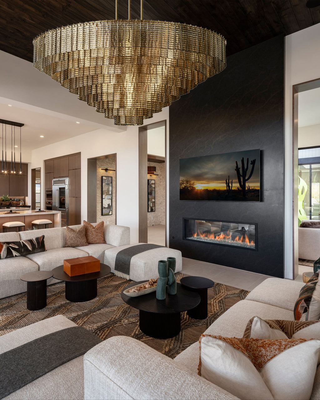 VITRINA SMOKED CRYSTAL ORB CHANDELIER