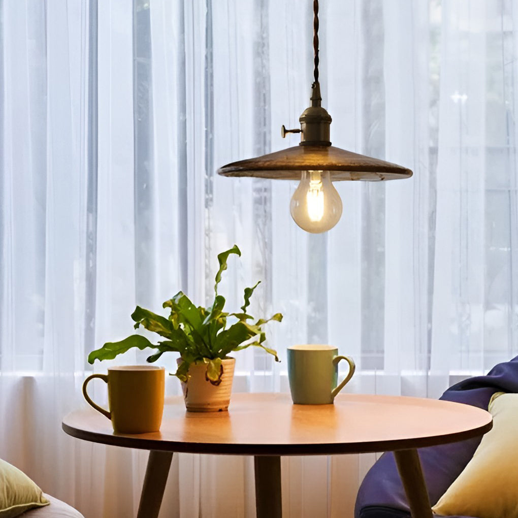 WINTERBOURNE BROWN GLASS CIRCLE PENDANT LIGHT