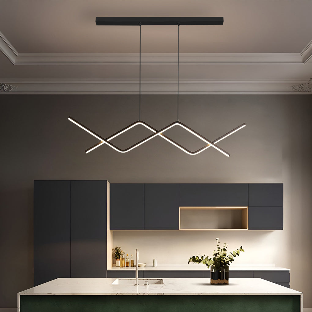 WINTHROP MODERN LINEAR LED CHANDELIER WITH TRIPLE DIMMING OPTIONS
