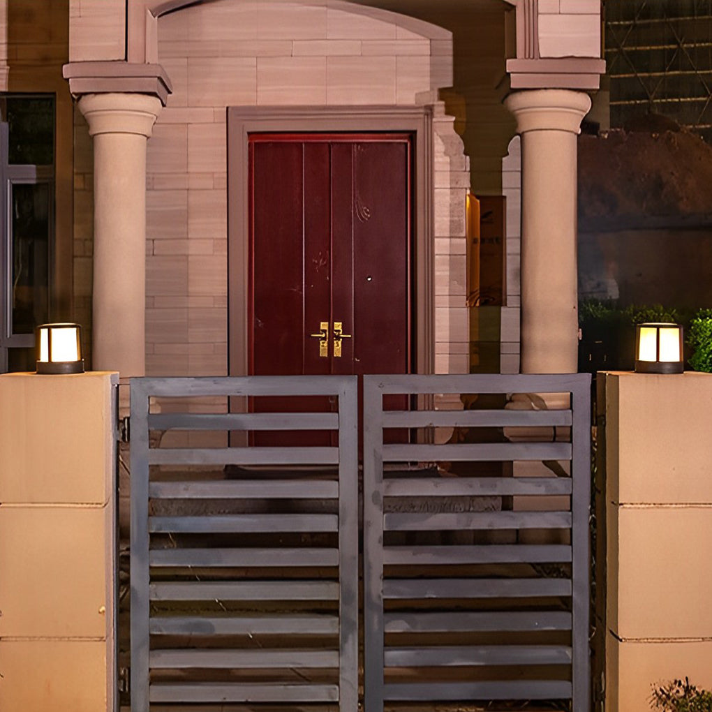 WINTHROP CYLINDRICAL ALUMINUM OUTDOOR LED FENCE LIGHTS WITH WATERPROOF DESIGN