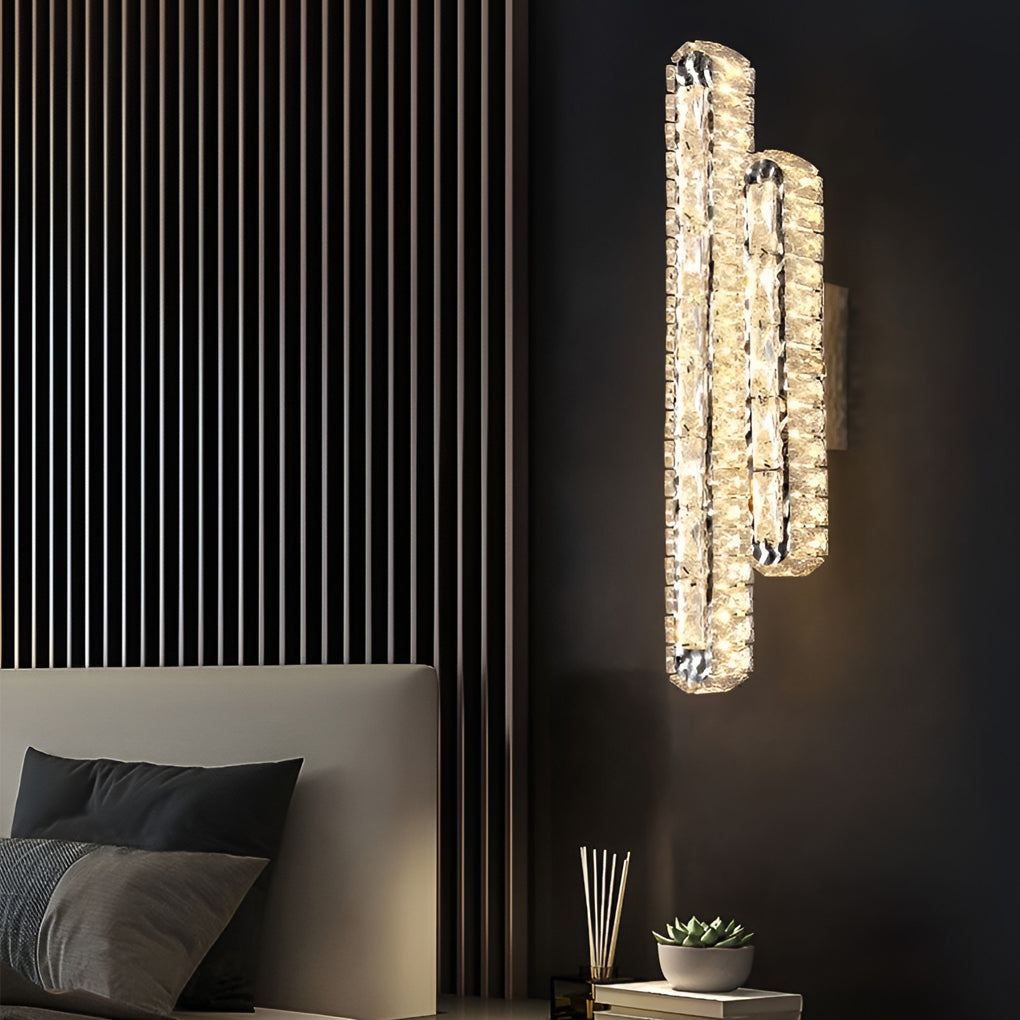 WINDSOR CRYSTAL TRIPLE DIMMER WALL SCONCE