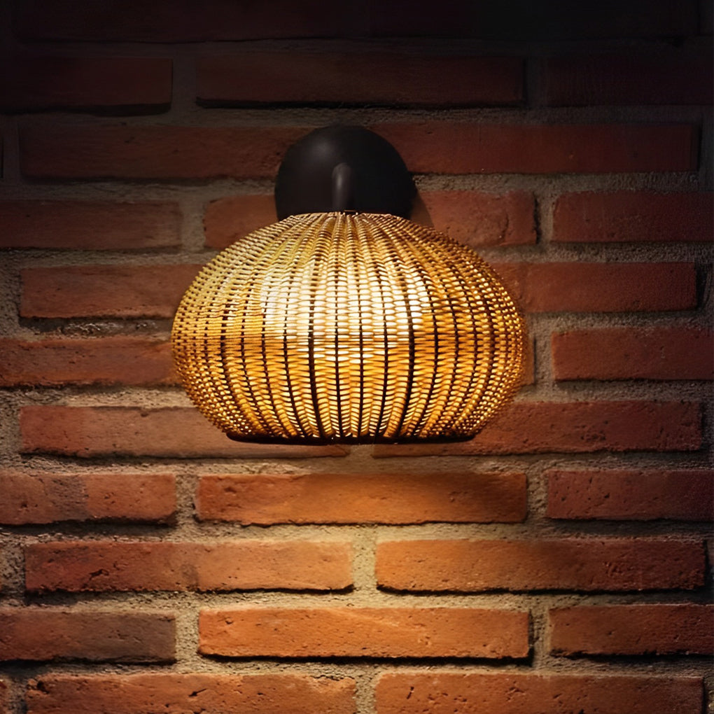 WINDSOR WICKER OUTDOOR LANTERN WALL SCONCE
