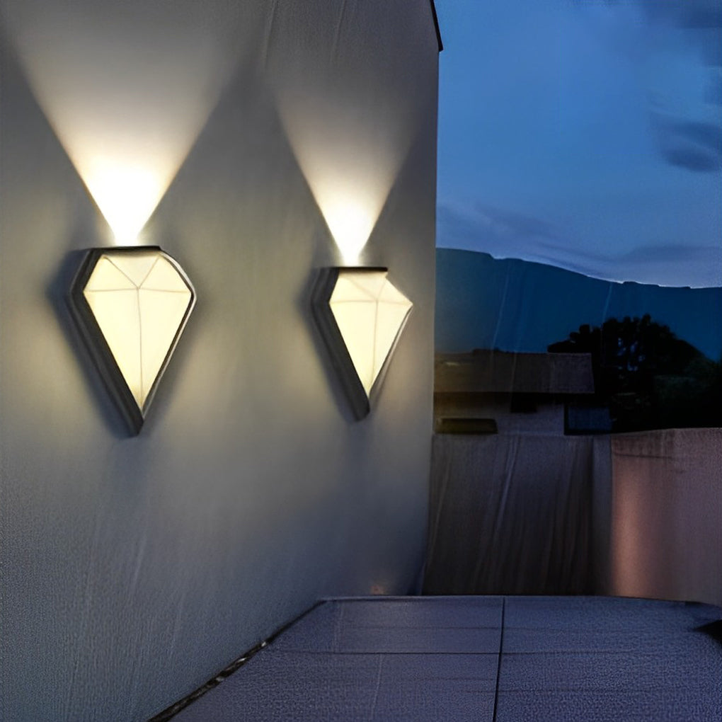 RAVENSCROFT MODERN GEOMETRIC BLACK LED OUTDOOR SCONCE