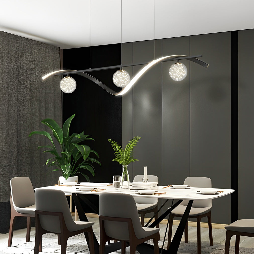 WINTHORPE GLASS ORB TRILIGHT HANGING LAMP