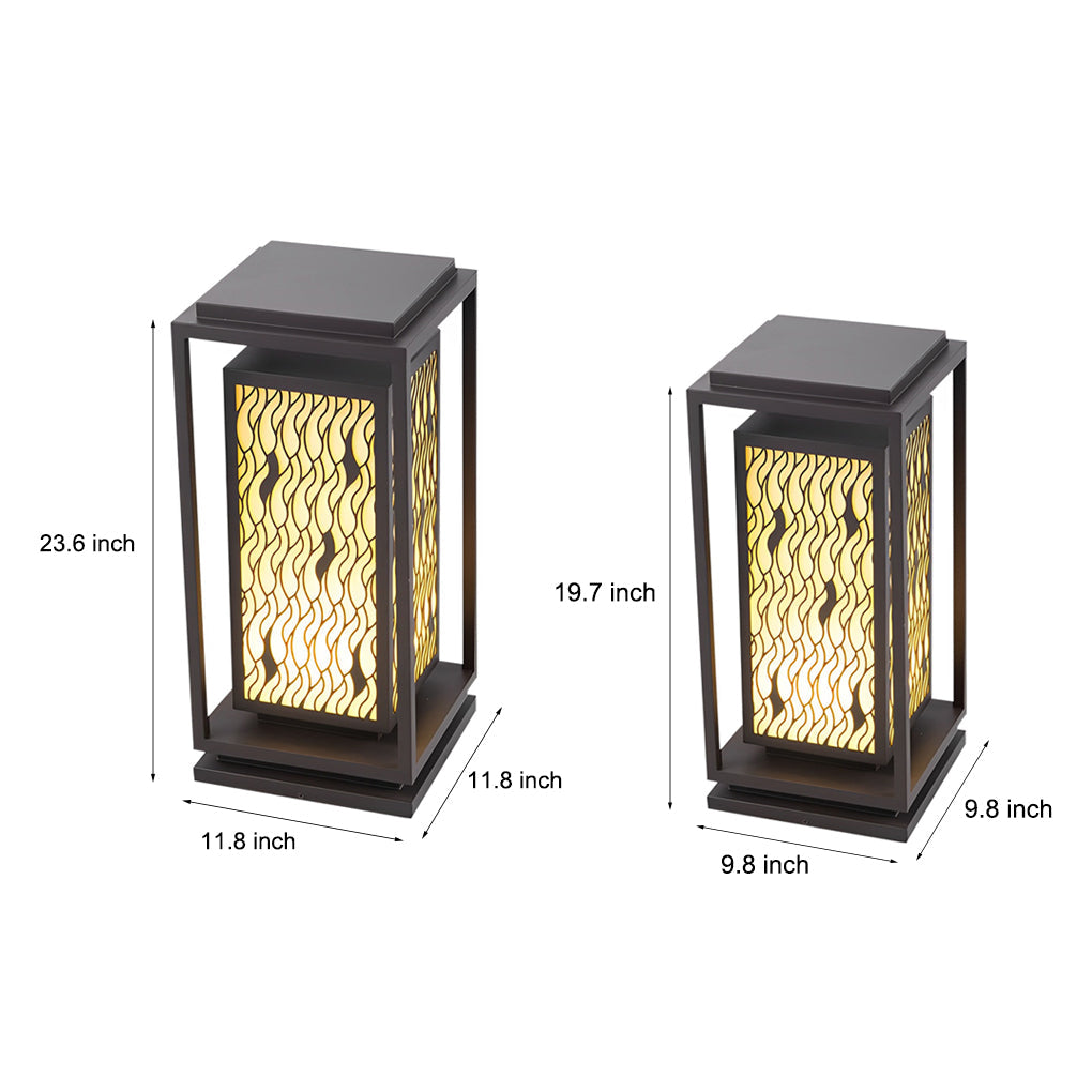 RAVENHALL VINTAGE BLACK LED GARDEN PATH LIGHTS, WATER-RESISTANT RETRO OUTDOOR LAMP