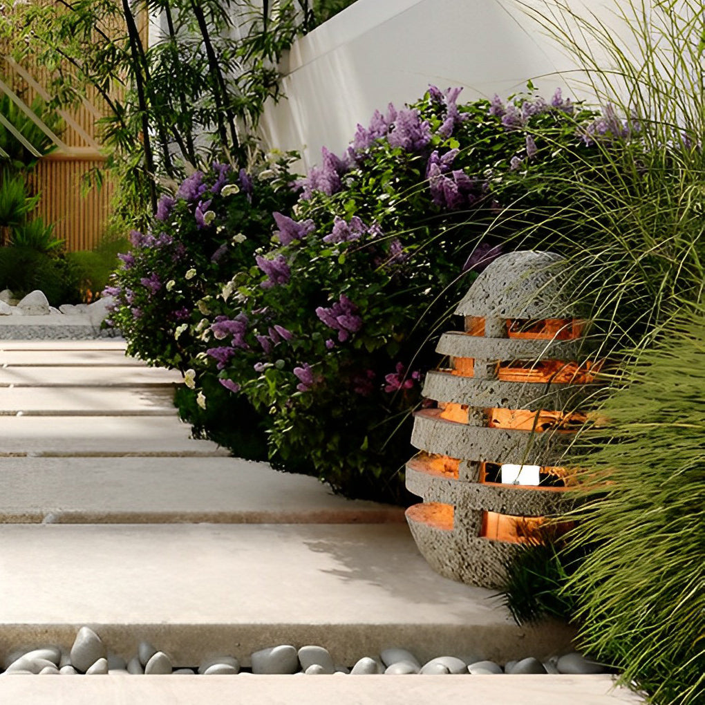 WINTHROP RAINBOW RESIN GARDEN ORB LIGHT, WATER-RESISTANT MODERN OUTDOOR ILLUMINATION