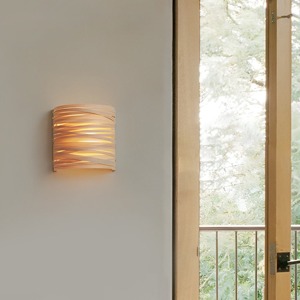 BRAMBLEWOOD SEMI-CYLINDRICAL NATURAL TIMBER WALL LANTERN