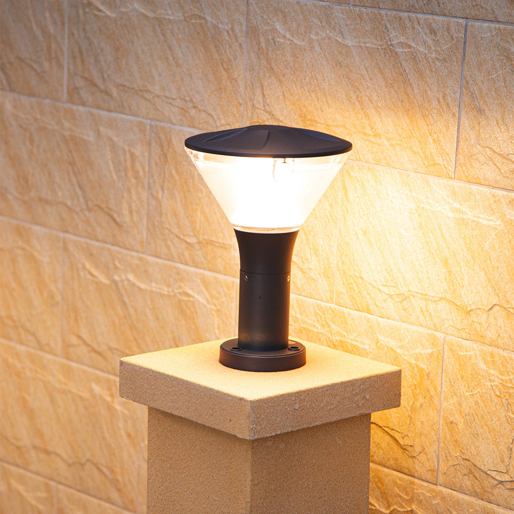 THORNBURY RUSTIC LED GARDEN PILLAR LANTERN