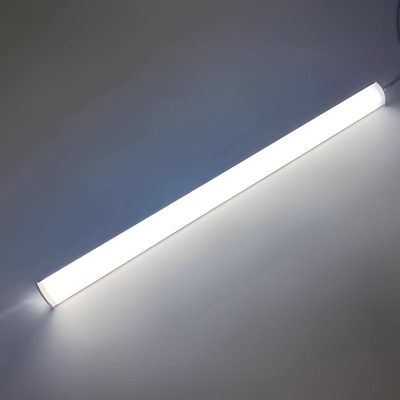 1. **WILLOUGHBY LED LUMINAIRE SET** - A collection of six elongated 12V LED bars designed for seamless surface mounting, ideal for illuminating cabinets with precision.

2. **SAVILLE SHIMMER STRIP LIGHTS** - Six sleek, surface-mounted LED strips that deli