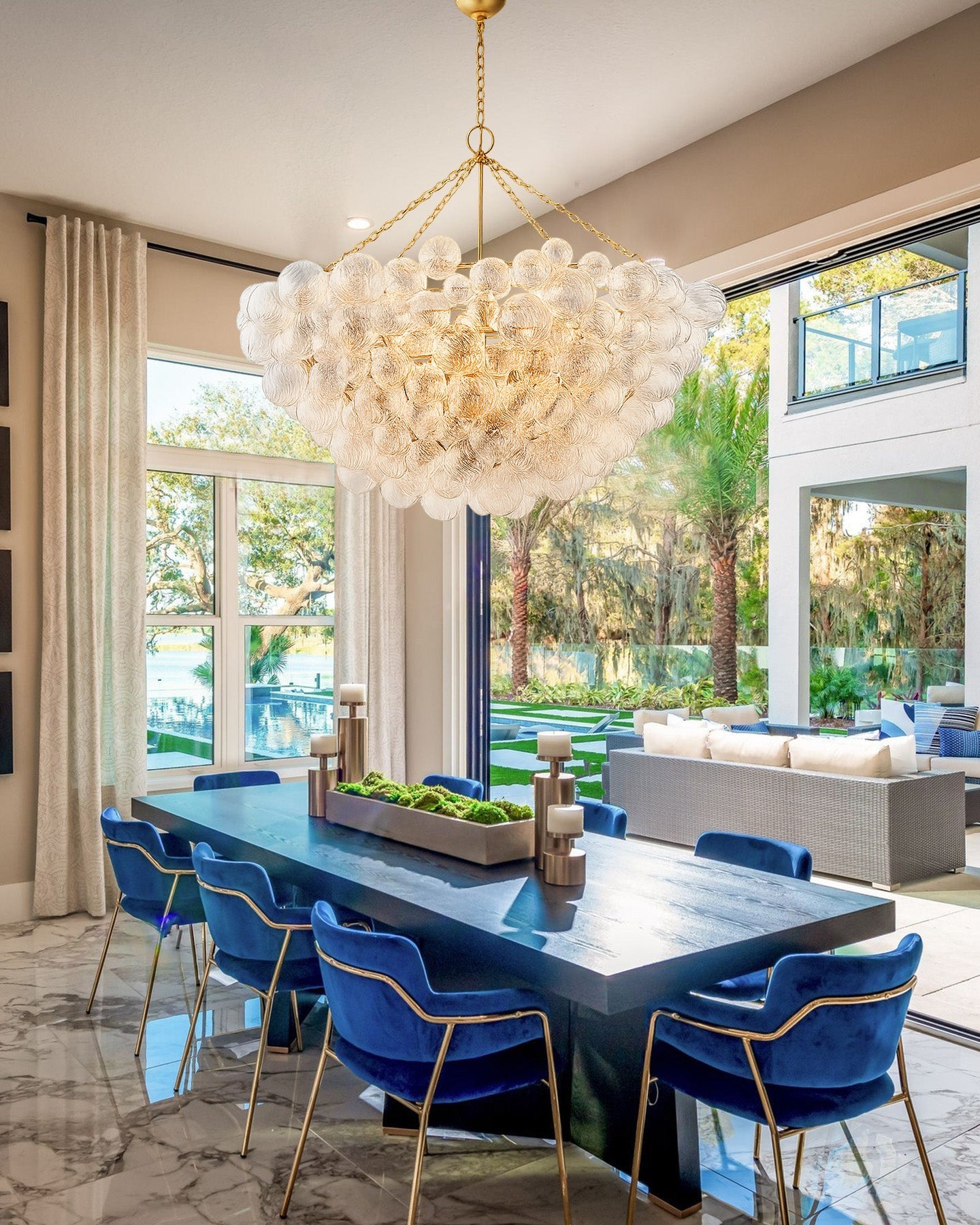 CELESTIAL ORB CRYSTAL LIGHTING FIXTURE