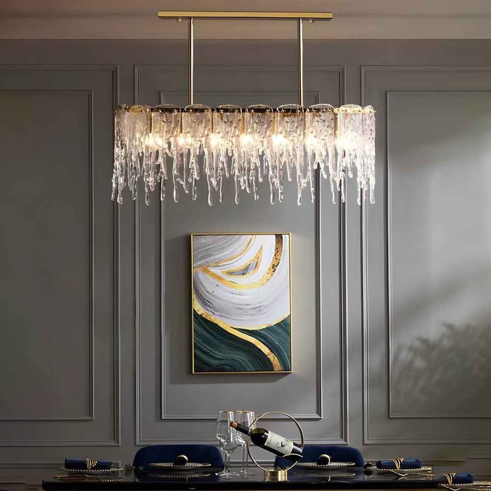 WINDSOR CRYSTAL DROPLET CHANDELIER WITH DIMMING FEATURE