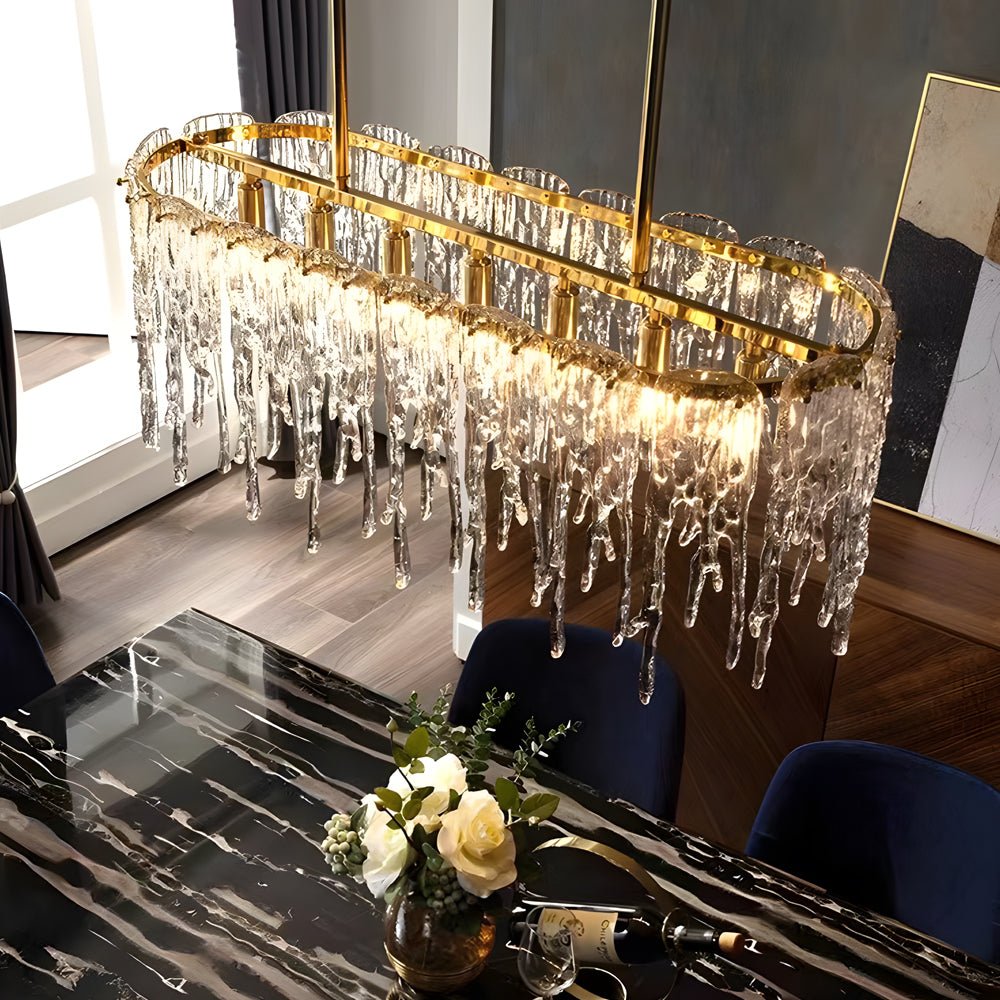 WINDSOR CRYSTAL DROPLET CHANDELIER WITH DIMMING FEATURE