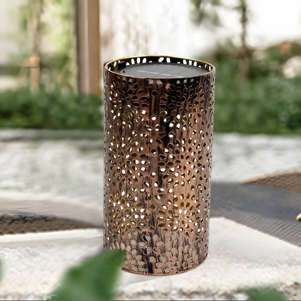 WINTHROP SOLAR-FUELED METAL GARDEN LANTERN