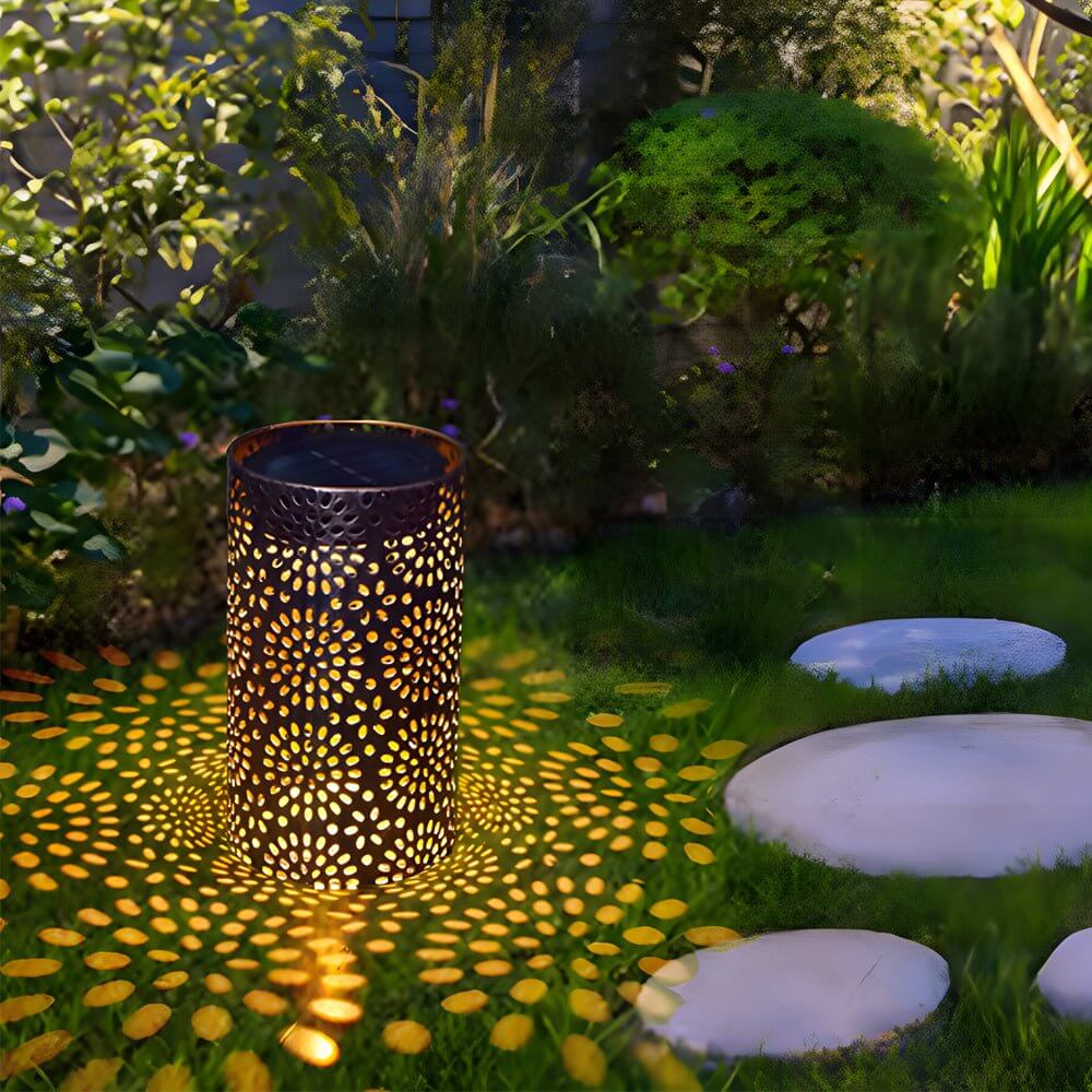 WINTHROP SOLAR-FUELED METAL GARDEN LANTERN
