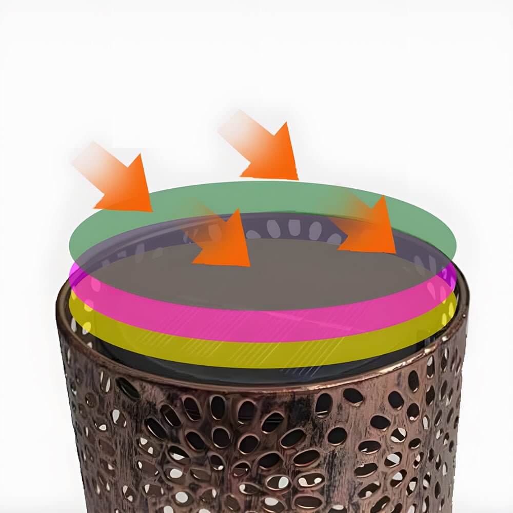 WINTHROP SOLAR-FUELED METAL GARDEN LANTERN