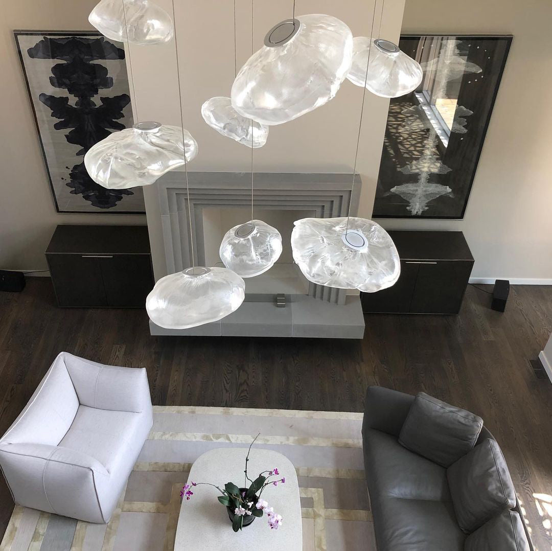 FENWICK VINTAGE GLASS ORB HANGING LAMP