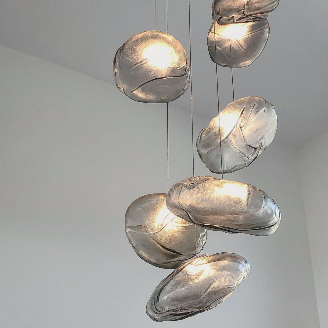 FENWICK VINTAGE GLASS ORB HANGING LAMP