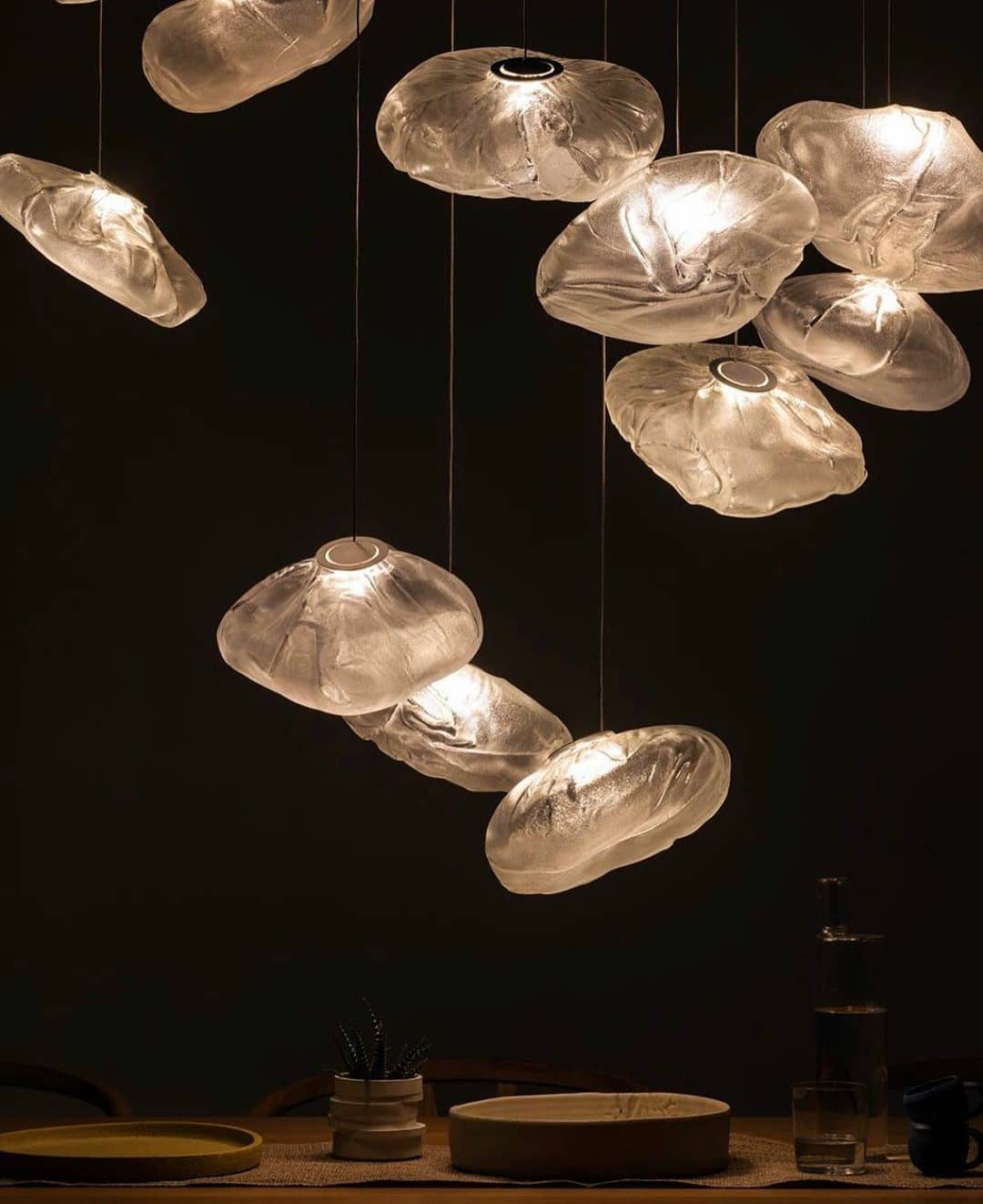 FENWICK VINTAGE GLASS ORB HANGING LAMP