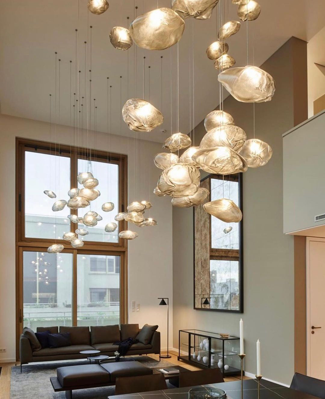 FENWICK VINTAGE GLASS ORB HANGING LAMP
