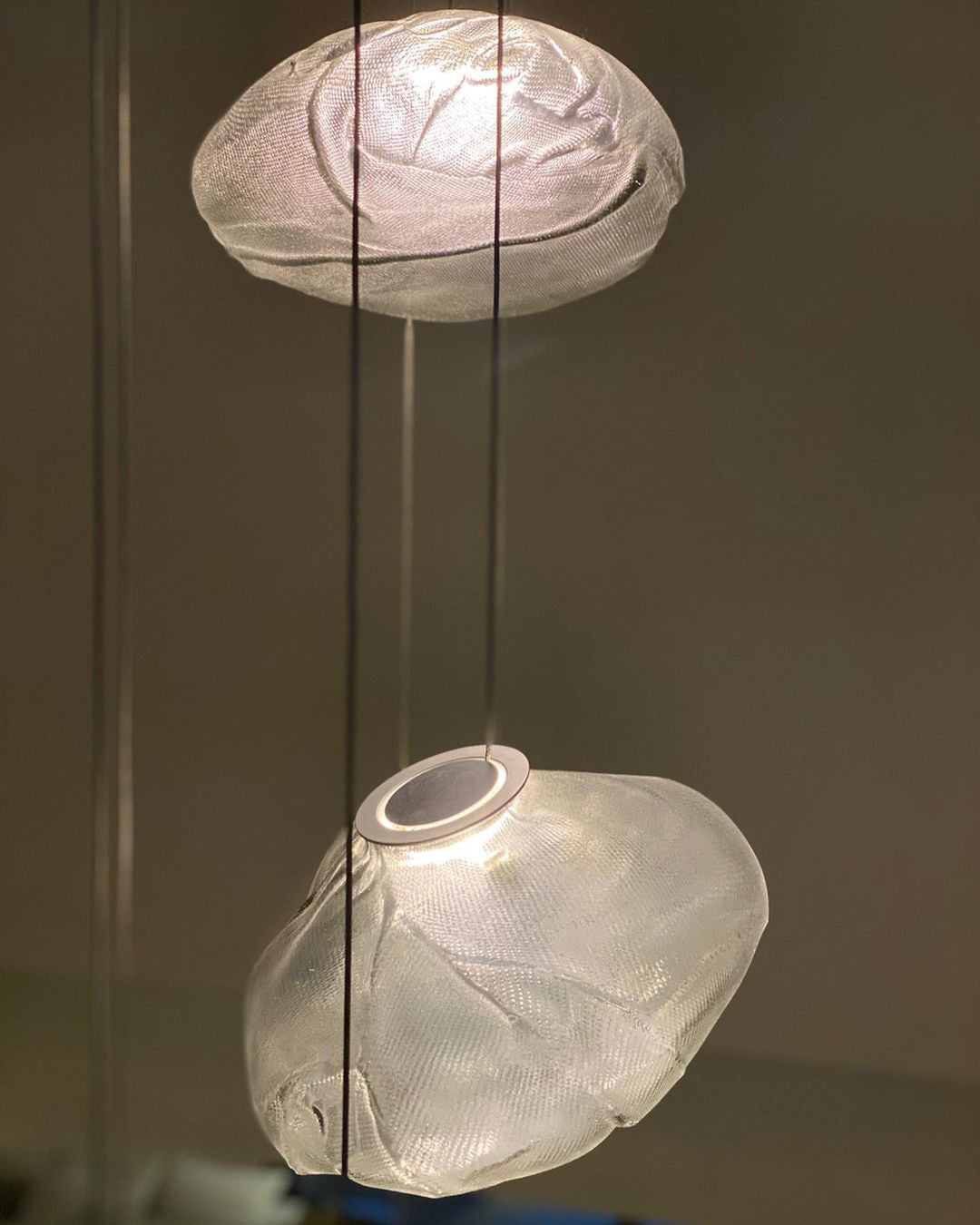 FENWICK VINTAGE GLASS ORB HANGING LAMP