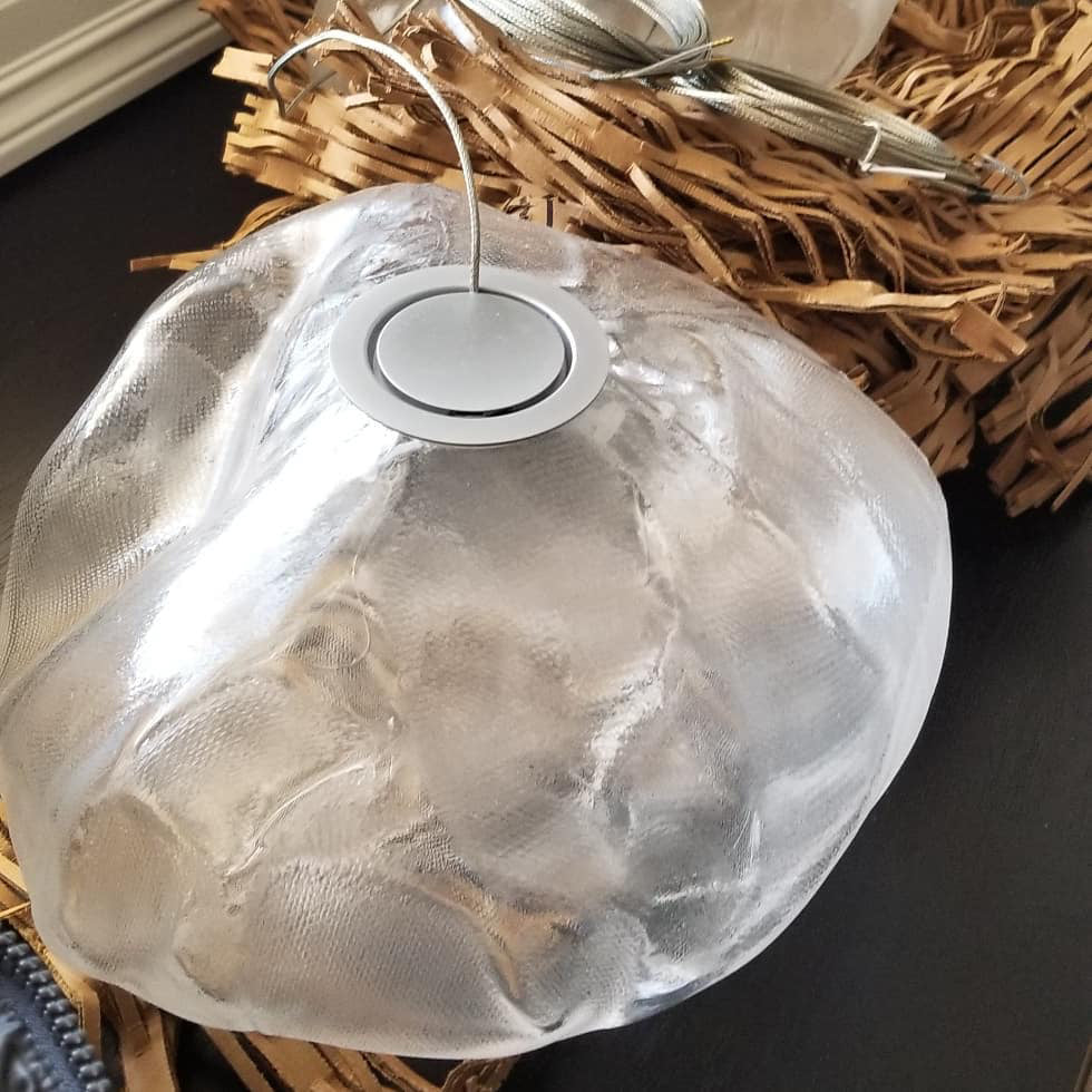 FENWICK VINTAGE GLASS ORB HANGING LAMP