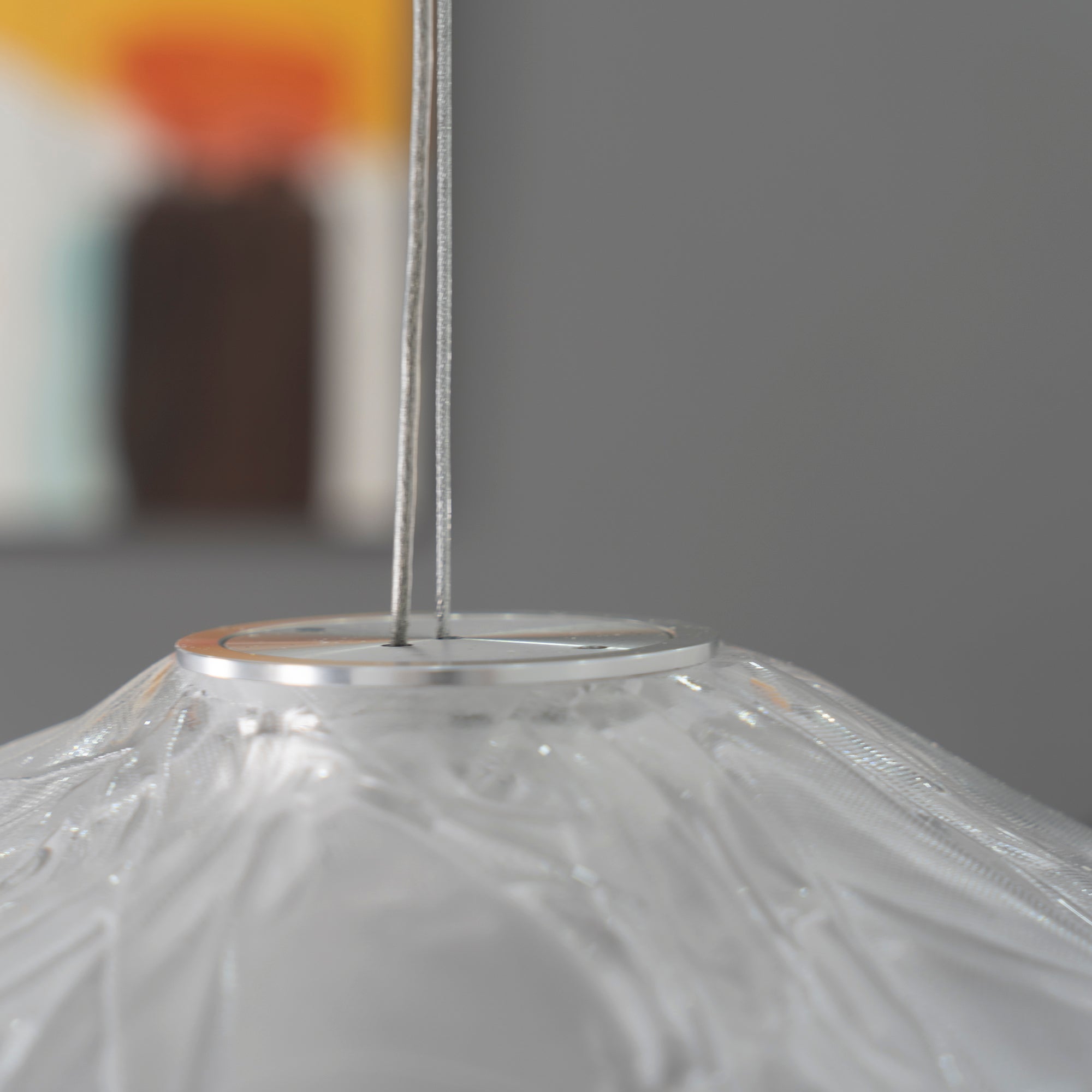 FENWICK VINTAGE GLASS ORB HANGING LAMP