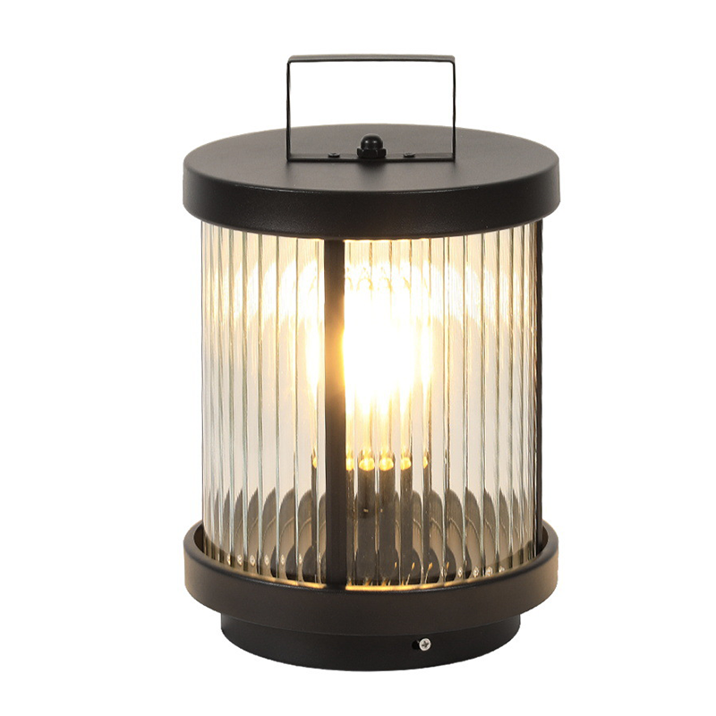 WINTERBOURNE STRIPED GLASS SOLAR LANTERN