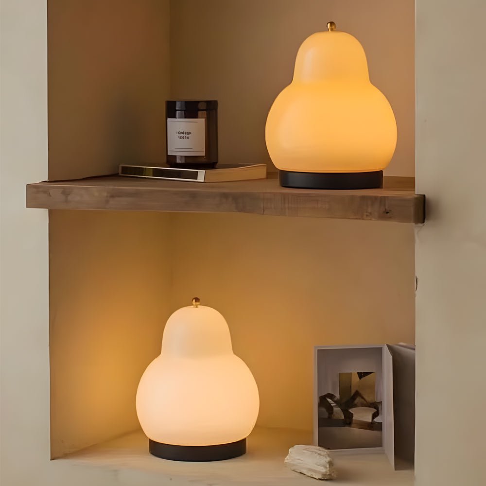 WINTERBOURNE 7.5-INCH PEAR-SHAPED GLASS LED LAMP WITH TOUCH CONTROL