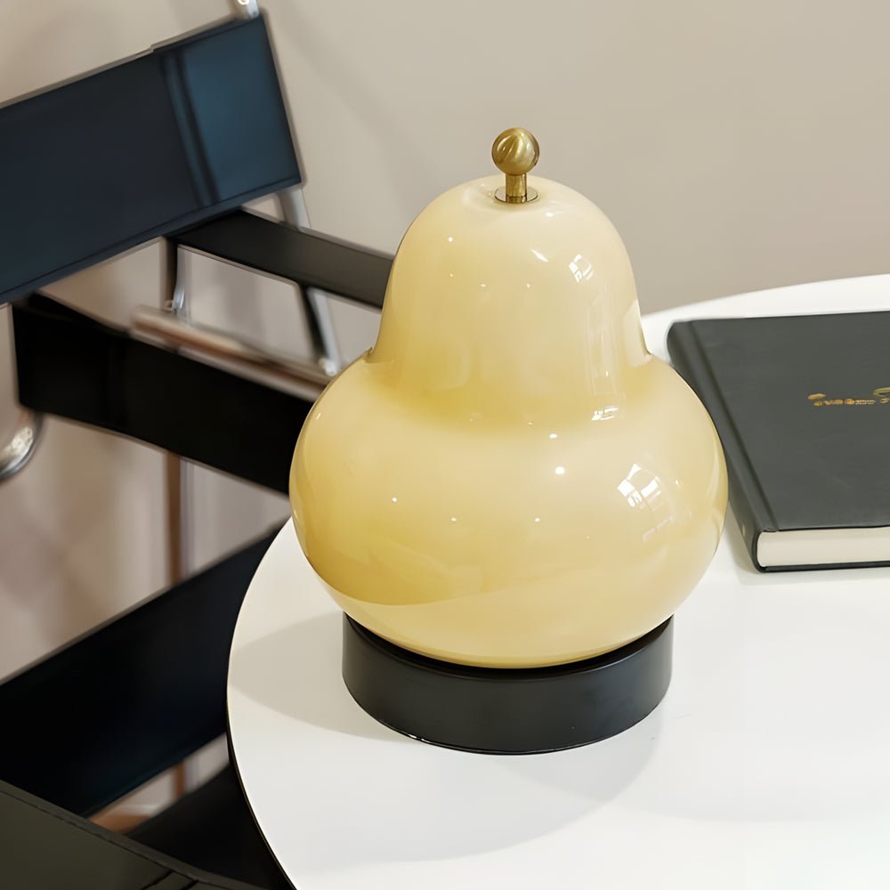 WINTERBOURNE 7.5-INCH PEAR-SHAPED GLASS LED LAMP WITH TOUCH CONTROL