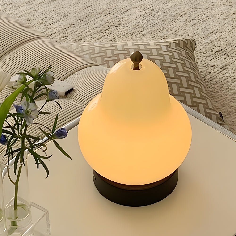 WINTERBOURNE 7.5-INCH PEAR-SHAPED GLASS LED LAMP WITH TOUCH CONTROL