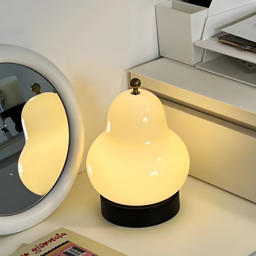WINTERBOURNE 7.5-INCH PEAR-SHAPED GLASS LED LAMP WITH TOUCH CONTROL