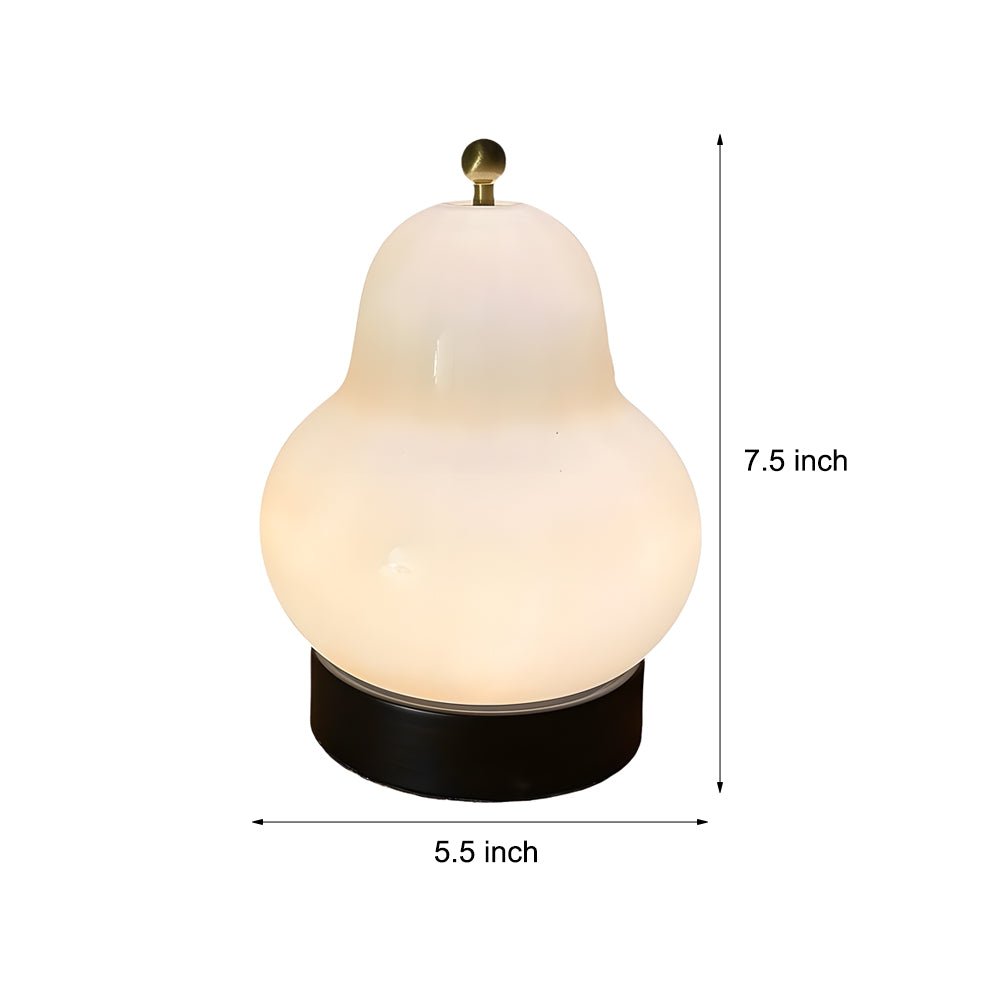 WINTERBOURNE 7.5-INCH PEAR-SHAPED GLASS LED LAMP WITH TOUCH CONTROL