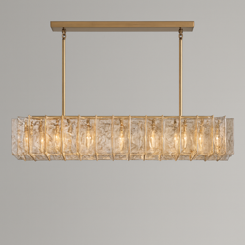 VERDANTIA SMOKED CRYSTAL LUMINAIRE FOR DINING AND LIVING SPACES