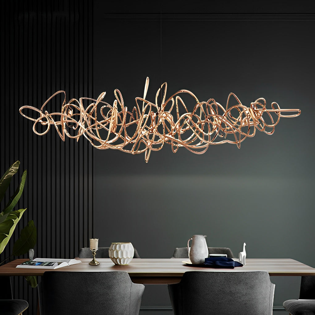 WINTHORPE GEOMETRIC GLASS LED CHANDELIER