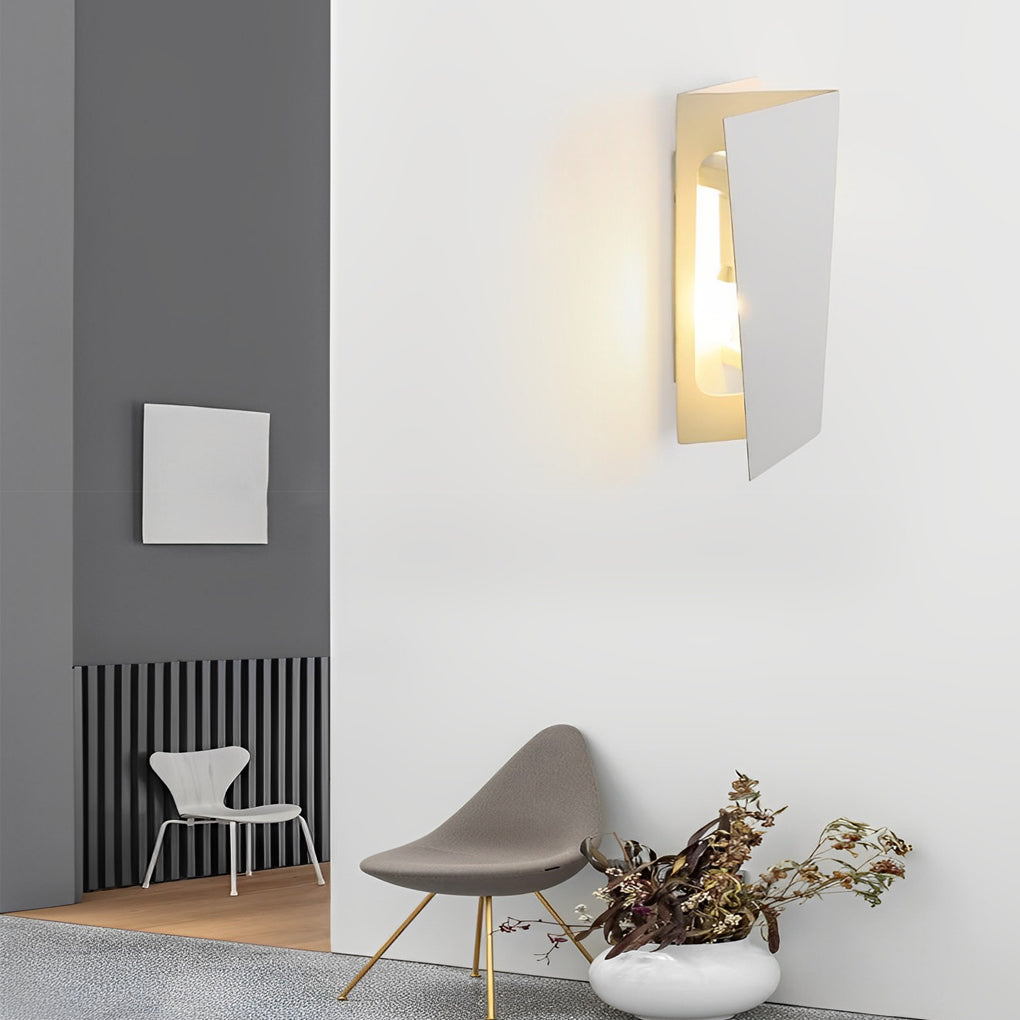 WINTHORPE MODERN RECTANGULAR IRON WALL LIGHT WITH DUAL LED ILLUMINATION