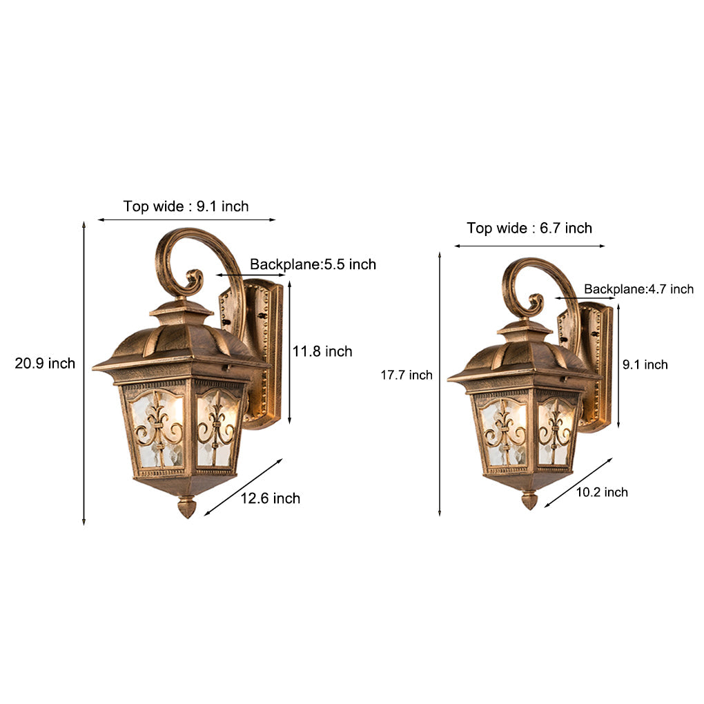 WINDSOR VINTAGE GLASS OUTDOOR SCONCE WITH LED ILLUMINATION