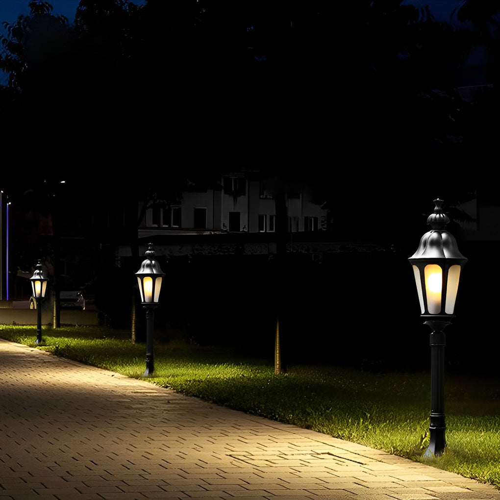 BLACKWATER GARDEN LANTERN POST WITH LED ILLUMINATION
