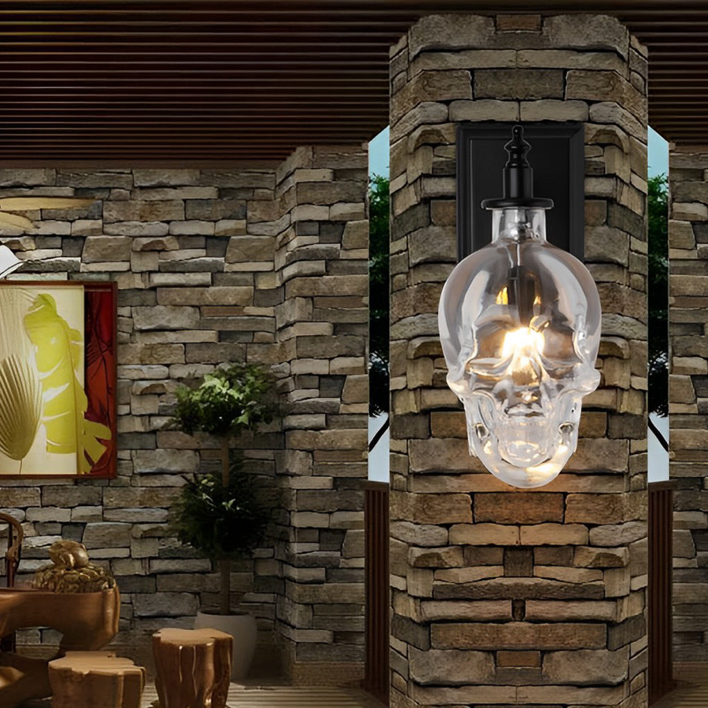 WINTHROP VINTAGE SKULL LED WALL SCONCE
