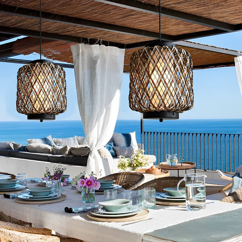 WINTHROP WOVEN OUTDOOR CEILING PENDANT LIGHT