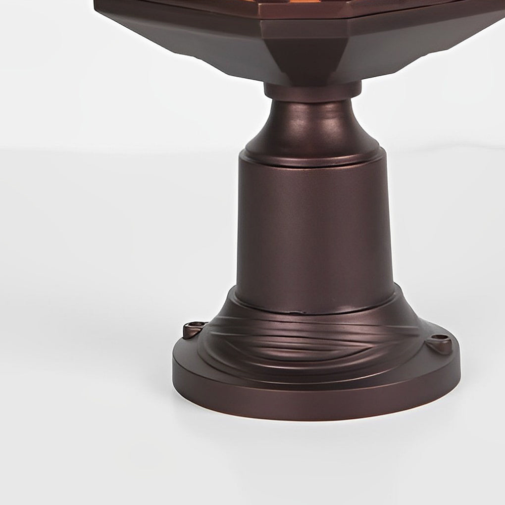 CHARLESTON ROSE GOLD OUTDOOR PILLAR LIGHTING