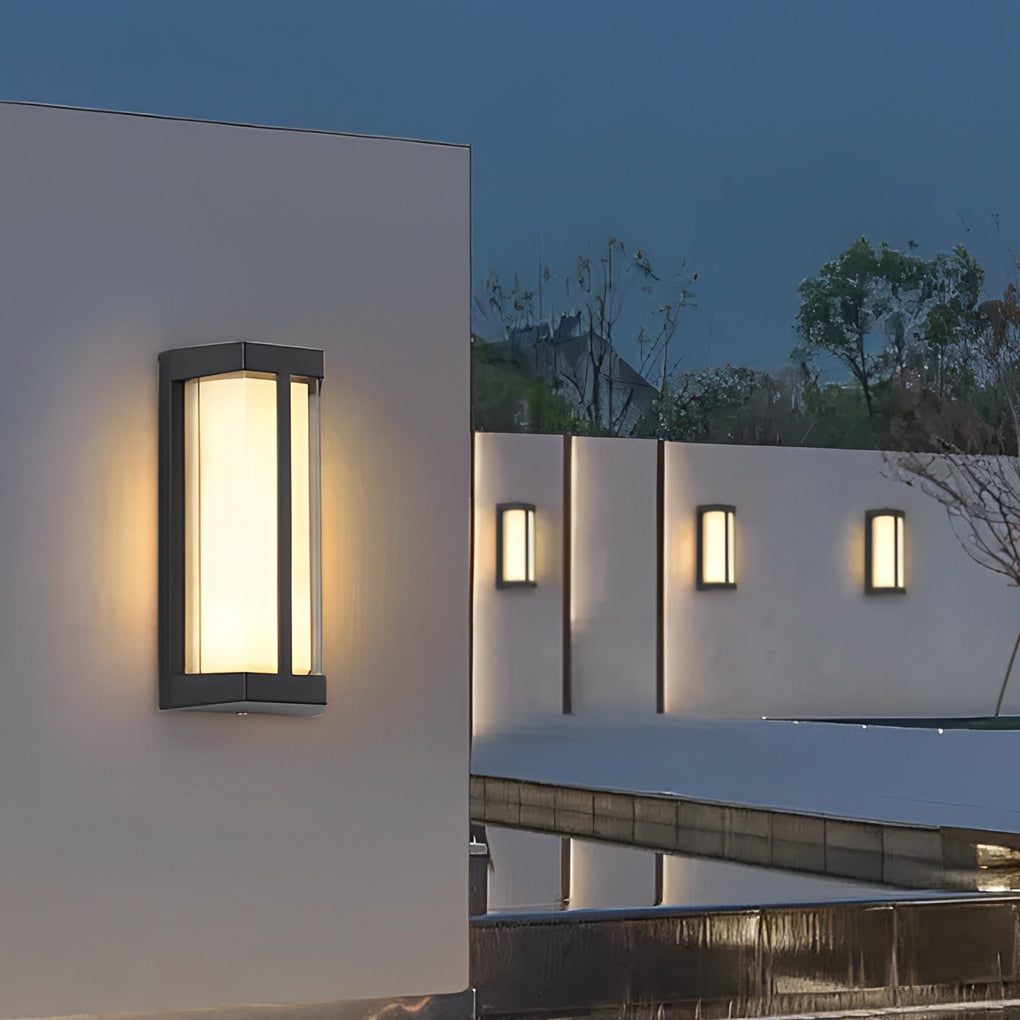 WINDSOR RAINPROOF DUAL ACRYLIC GLOW WALL LANTERNS