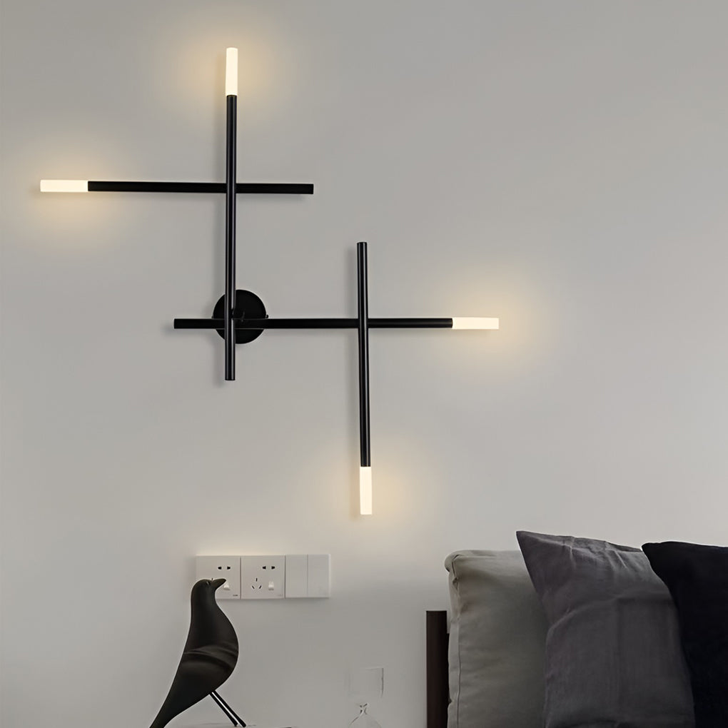 WINTHROPE MODERN LED WALL SCONCE WITH INTRICATE CROSS DESIGN