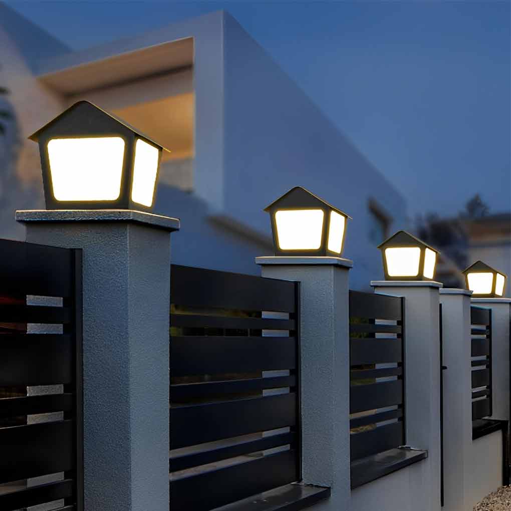 WINDSOR COTTAGE SOLAR PILLAR LIGHTING WITH WATERPROOF DESIGN