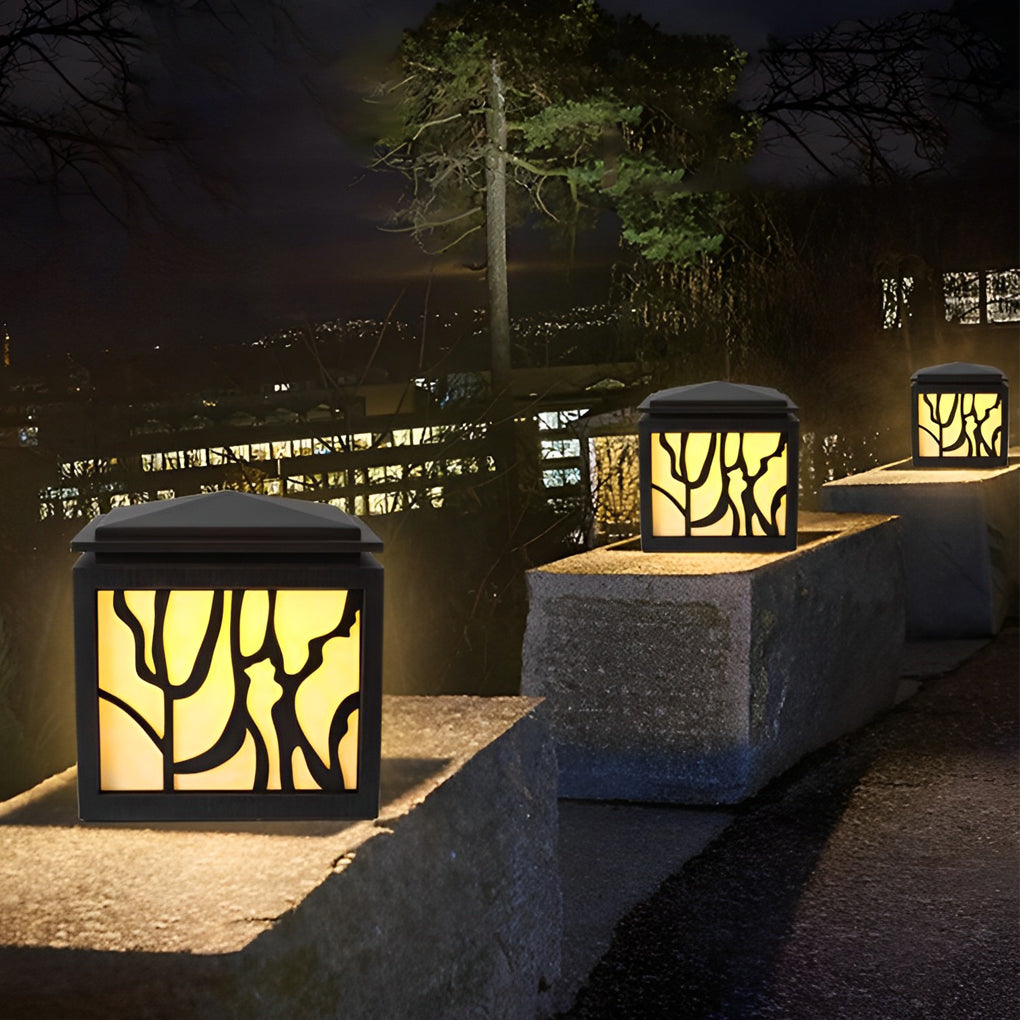 WINCHESTER WEATHERED BLACK LED FENCE LIGHTING