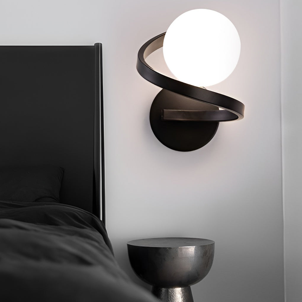 WINTHORPE CURVATURE METAL LED WALL LANTERN