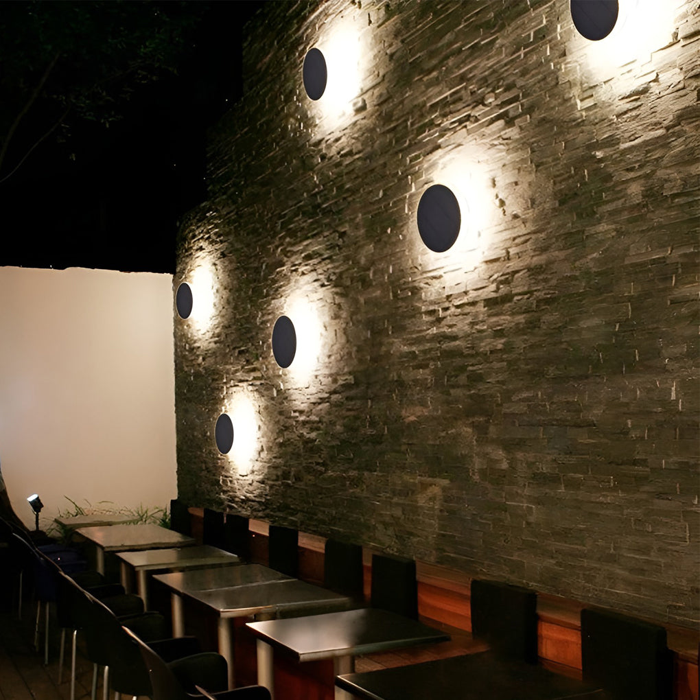 WINDSOR SOLAR GROUND GLOW DISKS - Contemporary LED Illumination for Outdoor Gardens