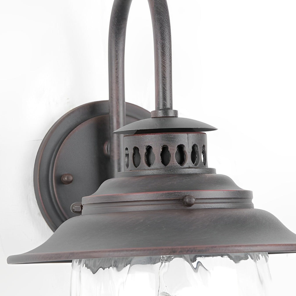 RAVENWOOD GLASS AND METAL OUTDOOR WALL LANTERN