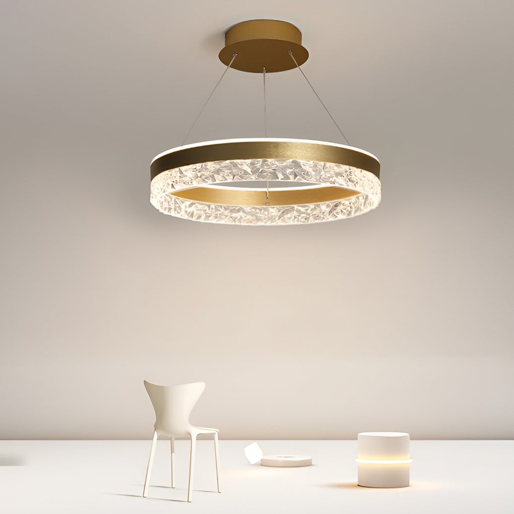 FENWICK CIRCULAR DIMMER CHANDELIER WITH THREE LIGHTING MODES
