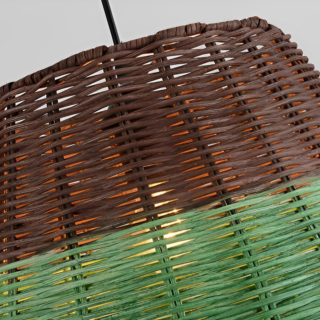 BRAMBLETON WOVEN RATTAN HANGING LIGHTING FIXTURE