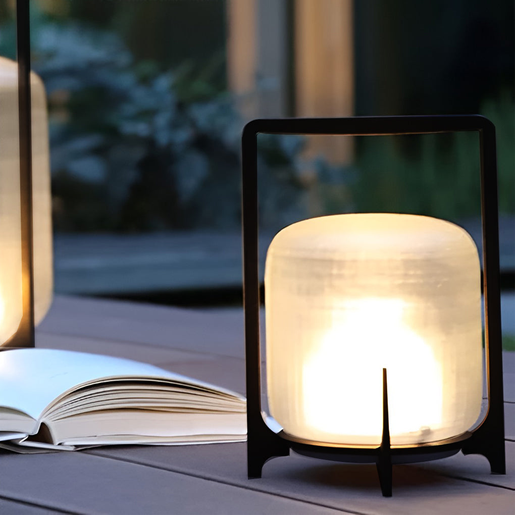 WINTHORPE ILLUMINATED GLASS LANTERN - WEATHERPROOF LED OUTDOOR LIGHTING